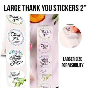 THANK You Stickers 2” LARGE